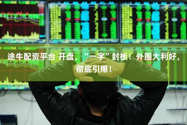途牛配资平台 开盘，“一字”封板！外围大利好，彻底引爆！